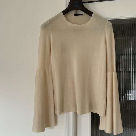 The Row Darcy Silk Cashmere Cream Sweater M - Picture 2 of 8